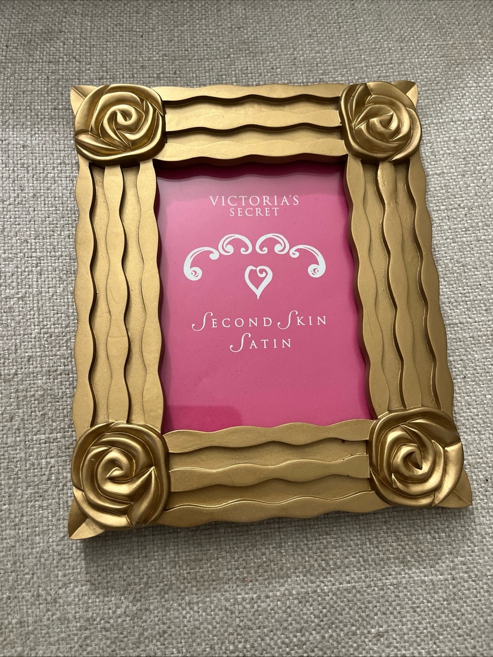 Victoria's Secret Gold Rose Accent Picture Frame